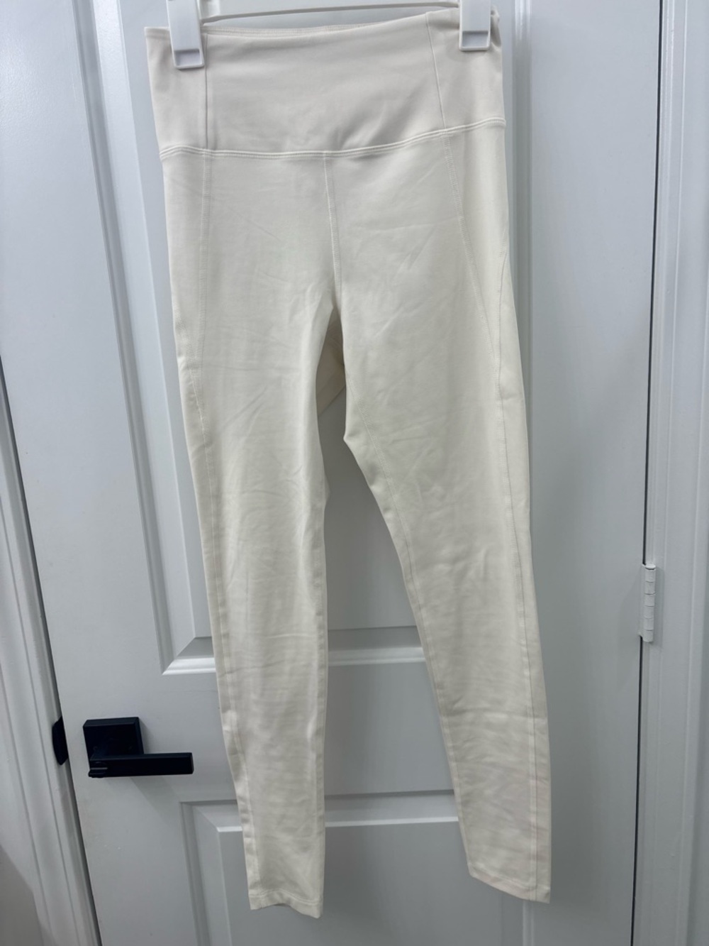 Girlfriend Collective Compressive High Rise Legging Ivory M Medium Compression